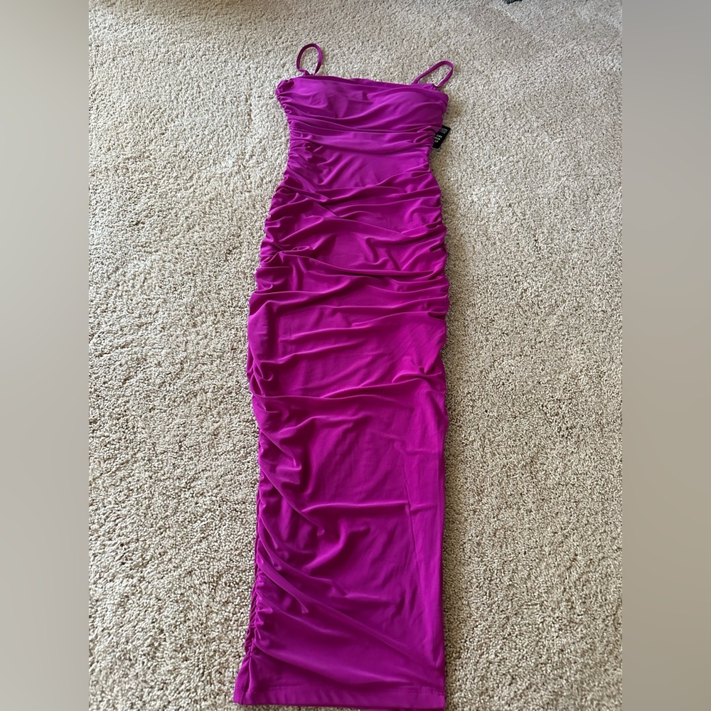 XS Express Hot Pink Adjustable strap  Bodycon Dress